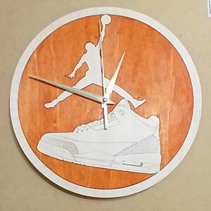 Air Jordan, Retro 3 Wood Wall Clock